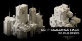 Artstation - Sci-Fi Buildings Pack - 30 Buildings - Unity Asset