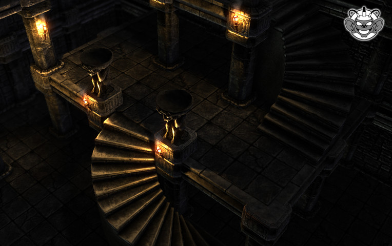 Modular Dungeon Kit Expansion 1: Stairs and MidWalls