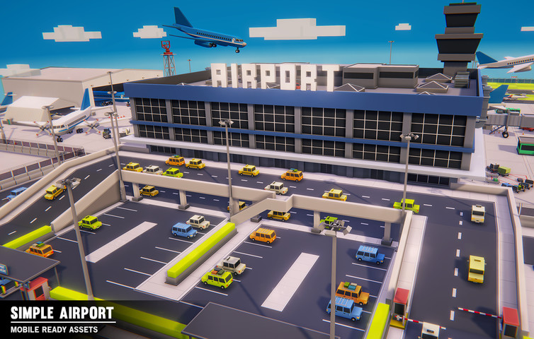 Simple Airport - Cartoon Assets - Unity Asset