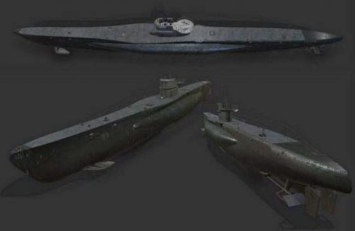 Ww2 Submarine U 19 3d Model