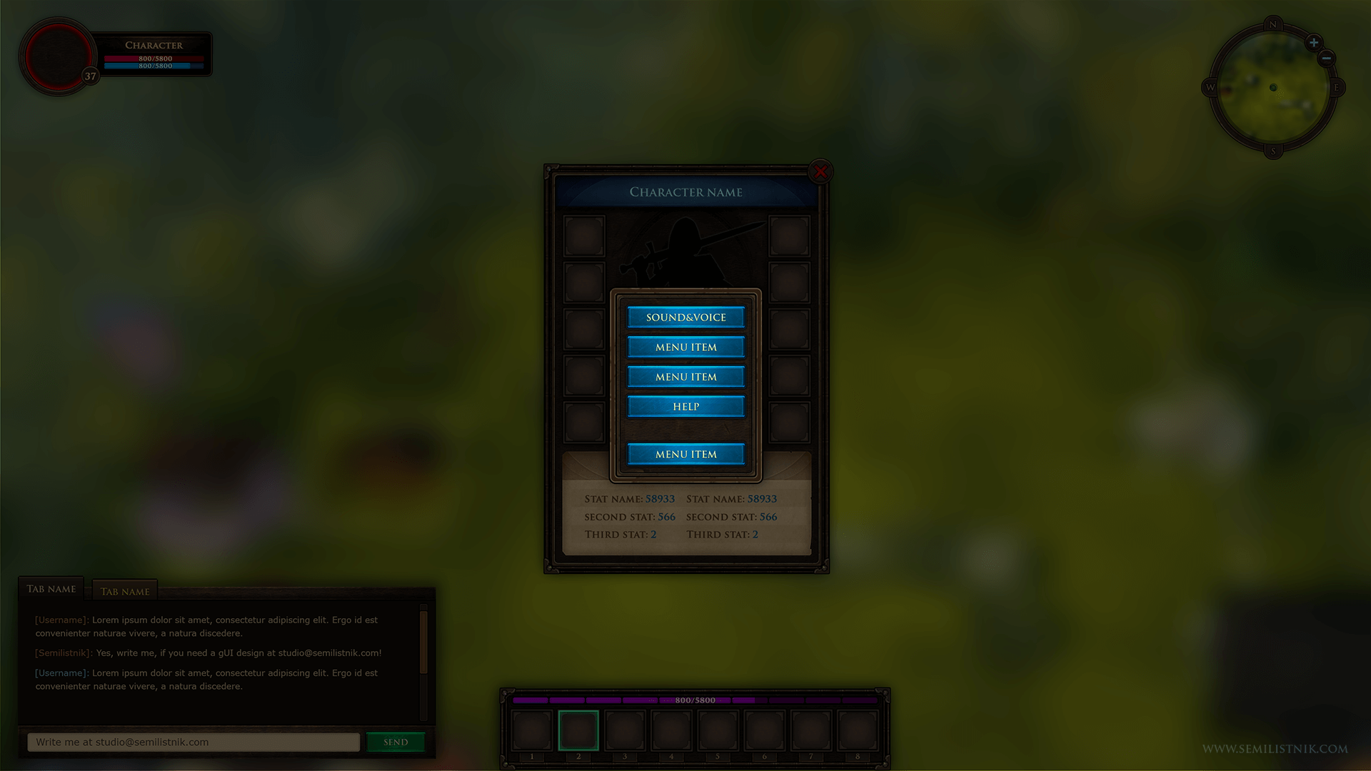 Fantasy UI 2d gui Unity Asset