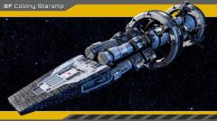 SciFi Colony Starship with Flight System - Unity Asset